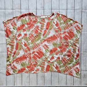 Belle by Kim Gravel Woven Poncho Blouse